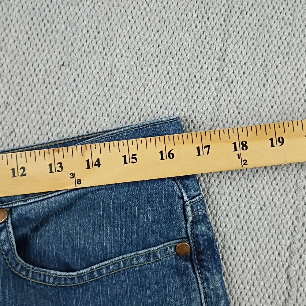 DKNY Jeans Bootcut Womens 12 33X31 Blue Y2K Denim Mid Rise Streetwear Relaxed - Picture 7 of 11